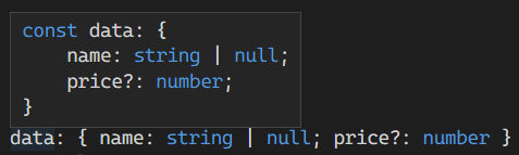data type after