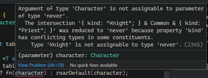 type error on single dispatch